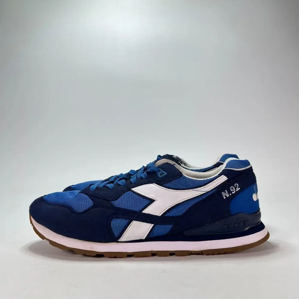 Diadora N.92 Blue White Retro Lifestyle Casual Low Top Sneakers Men's Size 12